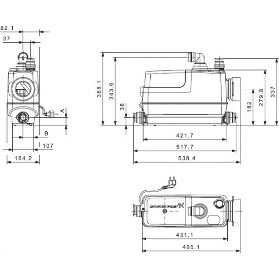 Канализационный насос GRUNDFOS Sololift2 CWC-3