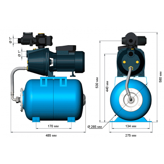 Насосная станция универсальная UNIPUMP АКВАРОБОТ JET 60 S