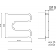 Полотенцесушитель водяной TERMINUS M-образный 25 3/4" 600x600