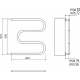 Полотенцесушитель водяной TERMINUS M-образный 25 3/4" 500x400
