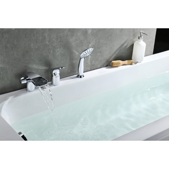 Смеситель на борт ванны LEMARK Shift LM4345C на 3 отверстия, хром