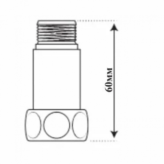 Соединение для полотенцесушителя TIM 1"x1/2" вн/нар, прямое пара