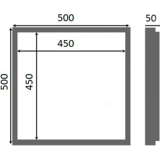 Ревизионный люк под плитку K  LYUKER 50x50 см стальной нажимной