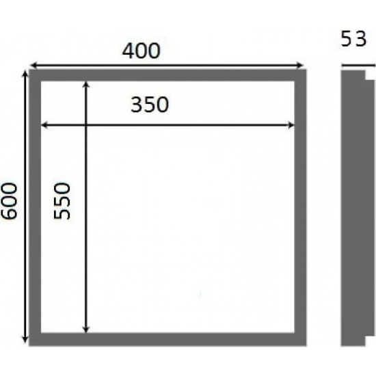 Ревизионный люк под плитку AL-KR  LYUKER 60x40 см алюминиевый нажимной