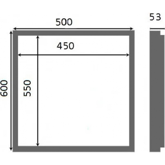 Ревизионный люк под плитку AL-KR  LYUKER 60x50 см алюминиевый нажимной