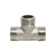 Тройник резьбовой VRT 1/2" x 1/2" x 1/2" нар.-нар.-нар. 15 мм, никель