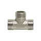 Тройник резьбовой VRT 1/2" x 1/2" x 1/2" нар.-нар.-нар. 15 мм, никель