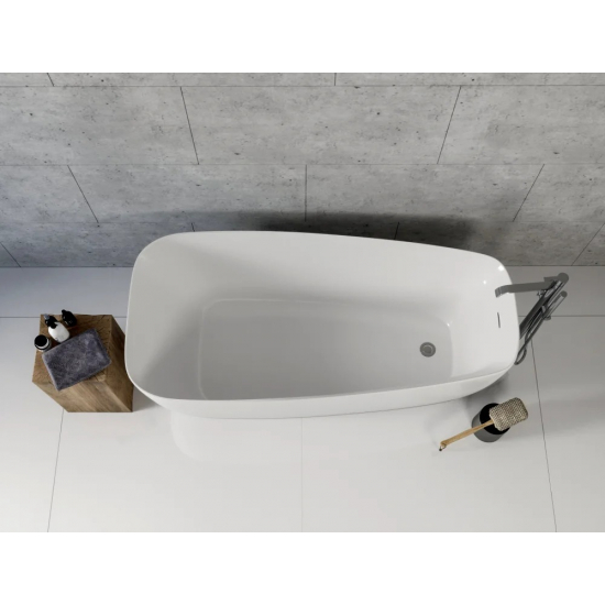 Акриловая ванна AQUANET Trend 260046 170x80 см, овальная, с ножками, со сливом-переливом