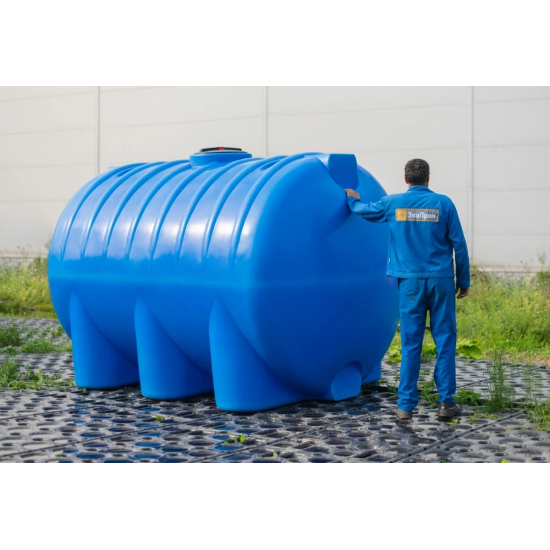 Ёмкость ЭкоПром HR8000 объем 8000 литров с дыхательным клапаном синяя