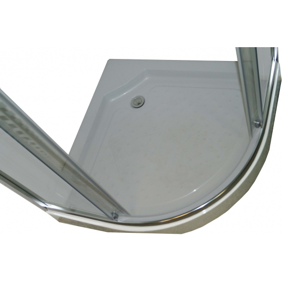 Душевой уголок PARLY Z9111 90x90x193 стекло прозрачное с узором, профиль хром с поддоном