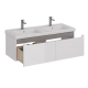 Тумба для комплекта LEMARK Buno mini 125 подвесная, 2 ящика, белая, под раковину Гармония 125