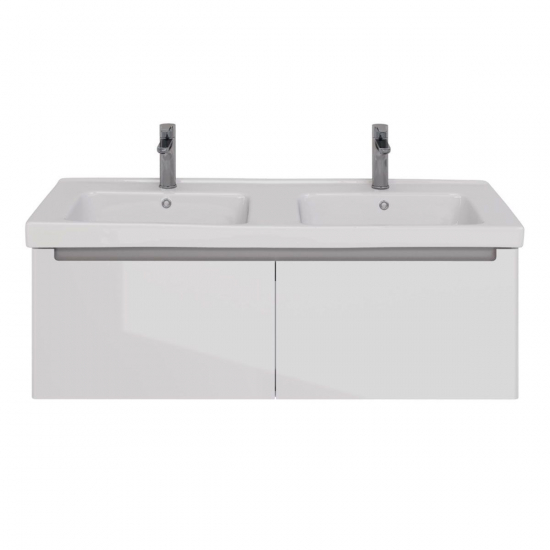 Тумба для комплекта LEMARK Buno mini 125 подвесная, 2 ящика, белая, под раковину Гармония 125