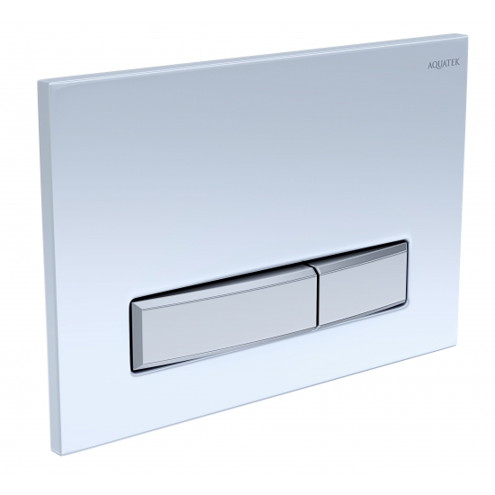 Кнопка для инсталляции AQUATEK KDI-0000022 (009A-1) белый/никель, клавиши прямоугольные