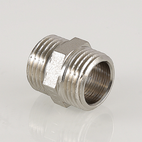 Ниппель резьбовой VALTEC 1/2" x 1/2" латунный 15 мм VTr.582.N.0004