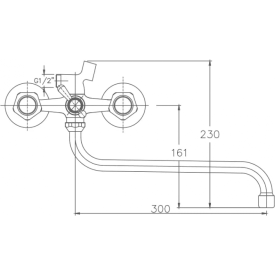 Смеситель для ванны HAIBA HB2209 хром