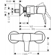 Смеситель для душа HANSGROHE Metropol Classic 31360090 хром/золото