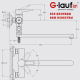 Смеситель для ванны GLAUF NUD6-A045 хром