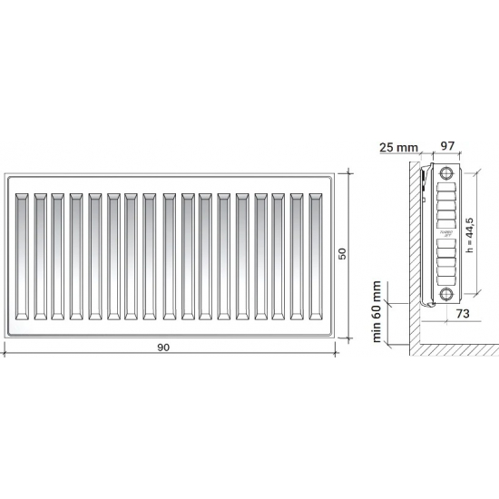 Радиатор стальной ROYAL THERMO Compact тип 22  500/900 2020 Вт