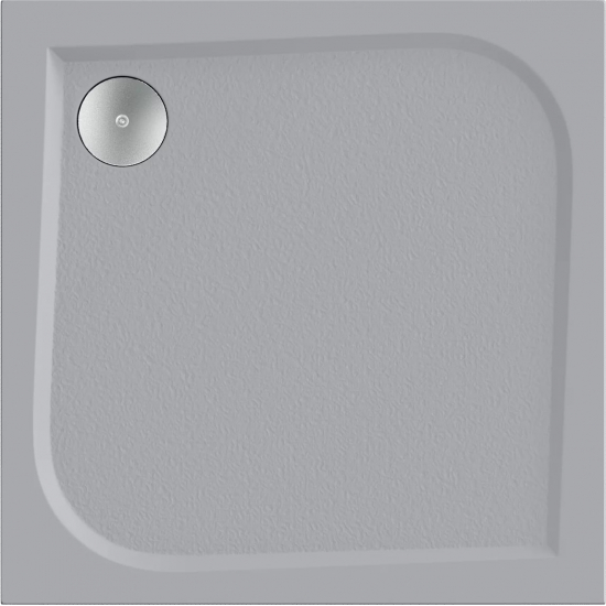 Душевой поддон BAS Good Door Квадро 100x100 литьевой мрамор, серый (без слива / ножек / экрана)