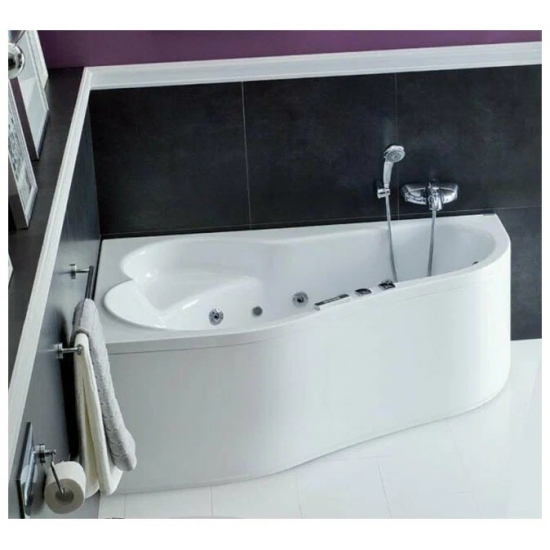 Акриловая ванна SANTEK Ибица XL L 160x100 см, угловая, с каркасом, асимметричная