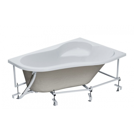Акриловая ванна SANTEK Ибица XL R 160x100 см, угловая, с каркасом, асимметричная