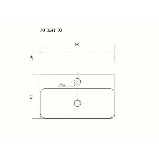 Раковина накладная AQUATEK AQ3241-00 