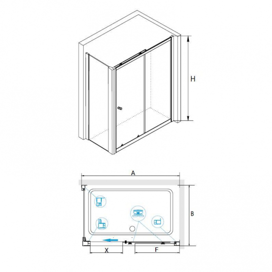 Душевой уголок RGW Classic CL-45 150x80 стекло прозрачное, профиль хром