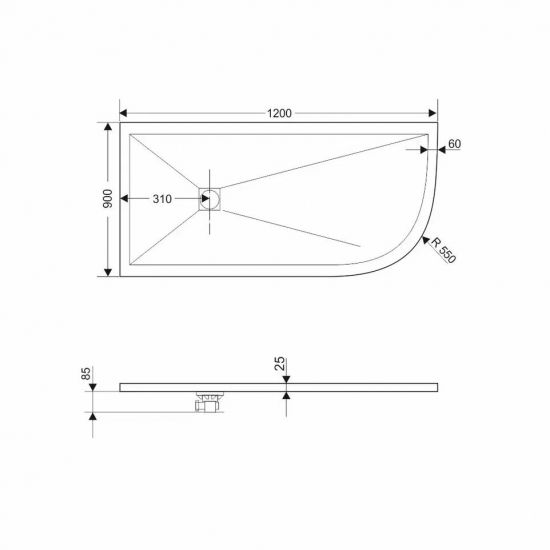 Душевой поддон RGW Stone Tray ST/AL-W 90x120 искусственный камень, белый