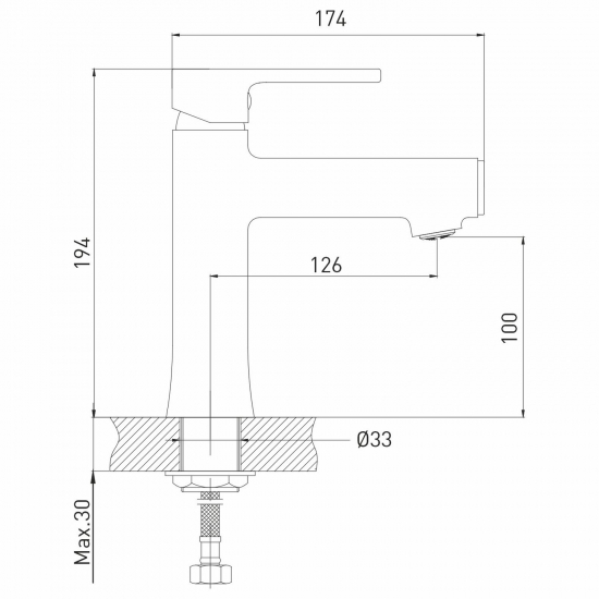 Смеситель для раковины MIXLINE Plus Round ML22-04