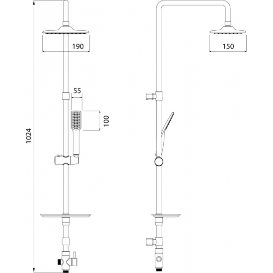 Душевая стойка LEMARK LM8804C