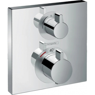 Термостатический смеситель встраиваемый HANSGROHE Ecostat Square 15714000, С ВНУТРЕННЕЙ ЧАСТЬЮ, хром