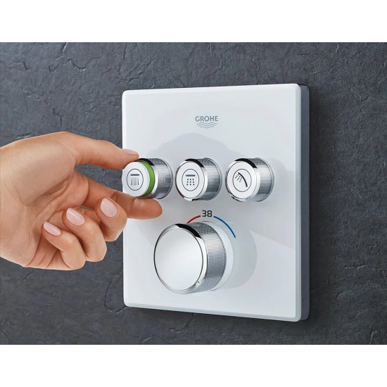 Термостатический смеситель встраиваемый GROHE Grohtherm SmartControl 29157LS0 белая луна