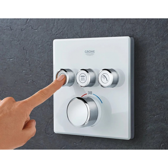Термостатический смеситель встраиваемый GROHE Grohtherm SmartControl 29157LS0 белая луна