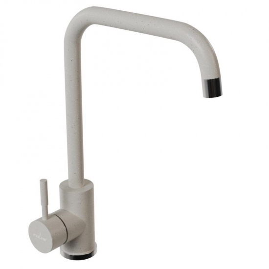 Смеситель для кухни MIXLINE ML-GS12 (331) из нержавеющей стали, белый