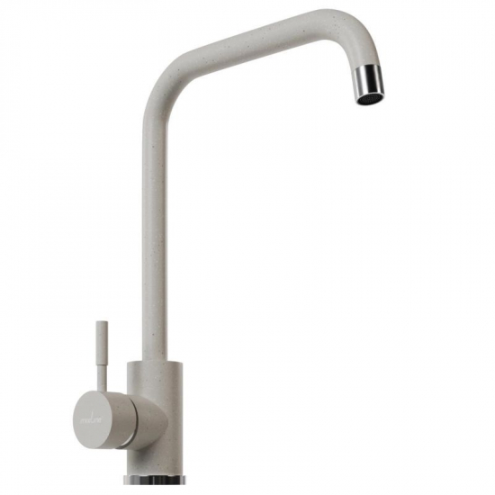 Смеситель для кухни MIXLINE ML-GS12 (331) из нержавеющей стали, белый