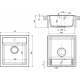 Мойка для кухни DOMACI Римини DG 50-46 457х500 мм кварцевая, белый