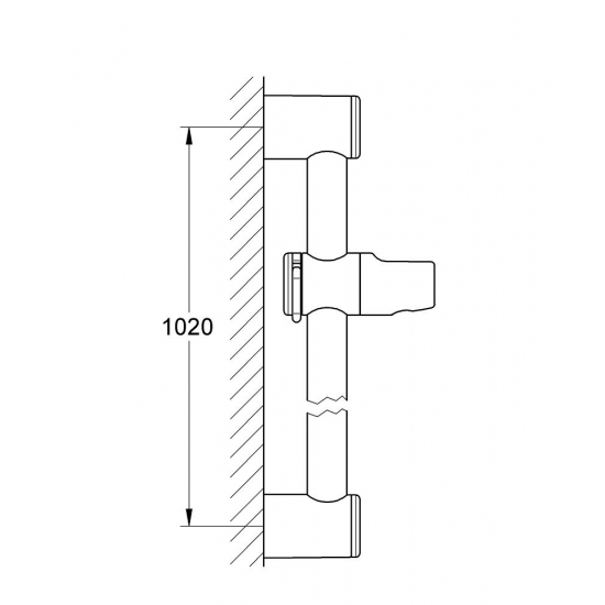 Душевая штанга GROHE Relexa 28621000, 1000 мм, хром