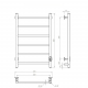 Полотенцесушитель электрический ZOX ЛЦ 80x50 6 перекладин прямой белый, универсальное подключение 