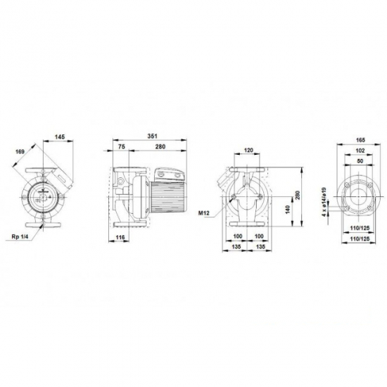 Циркуляционный насос GRUNDFOS UPS 50-180 F