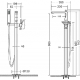 Смеситель для ванны напольный BRAVAT Arc F66061C-B3-ENG хром