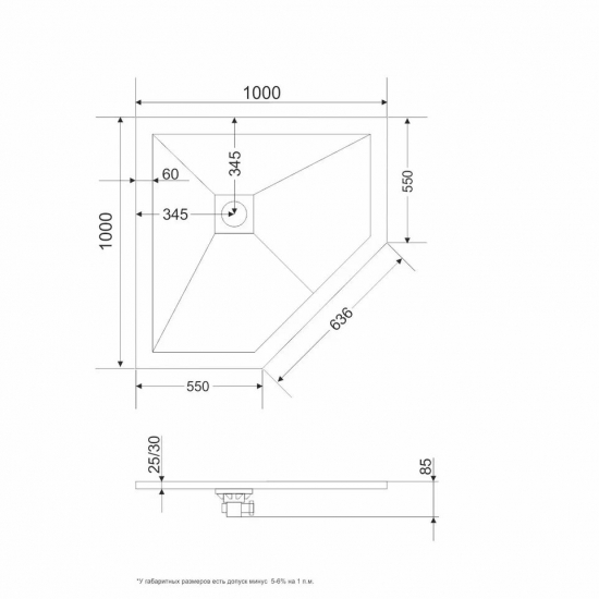 Душевой поддон RGW Stone Tray ST/T-Be 100x100 искусственный камень, бежевый