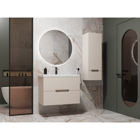 Тумба с раковиной STYLE LINE Матис 80 крем подвесная, раковина Andrea Classic 80