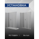 Душевая дверь в нишу SANTREK AQUA Time-DF-1700-G-Chrome 170x195 стекло грейп, профиль хром