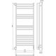 Полотенцесушитель электрический TERMINUS Аврора П15 500x1300