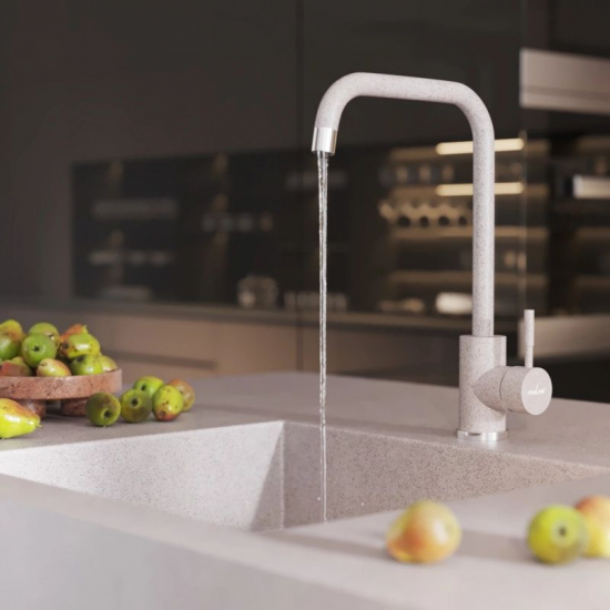 Смеситель для кухни из нержавеющей стали MIXLINE ML-GS12 (302), песочный