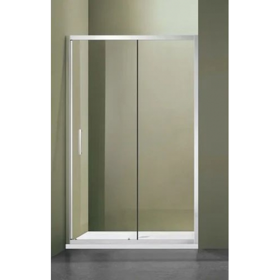 Душевая дверь в нишу SANTREK AQUA Lea-DF-1300-С-Chrome 130x185 стекло прозрачное, профиль хром