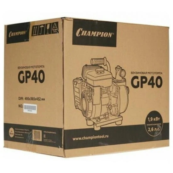 Мотопомпа CHAMPION GP40 4тактная