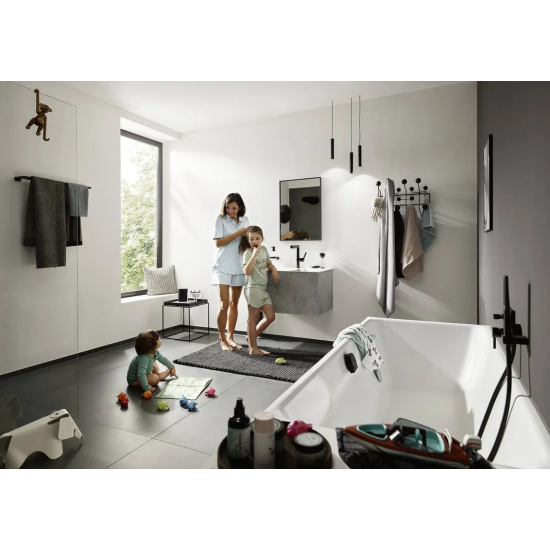 Лейка для душа HANSGROHE Rainfinity 100 26866670 матовый чёрный