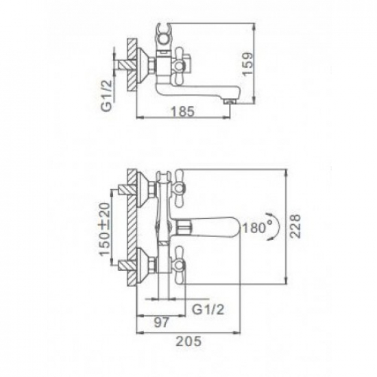 Смеситель для ванны FRAP F3025