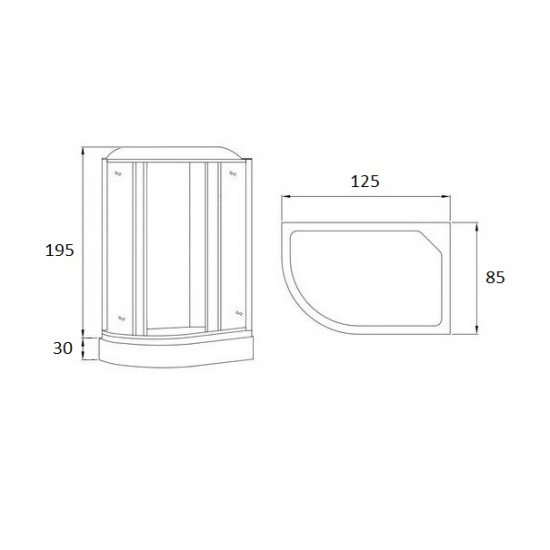 Душевая кабина LORANTO CS-8114 R 120x85x215